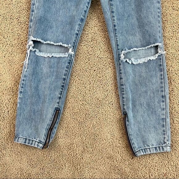 One by One Teaspoon Freebirds Low Rise Skinny Leg Distressed Jeans Women's 26 - Picture 3 of 7